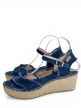 TONI PONS irina wedge in navy